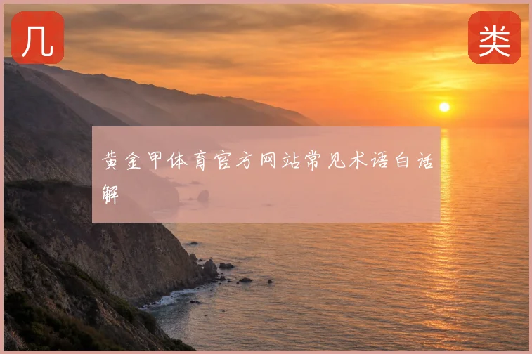 黄金甲体育官方网站常见术语白话解
